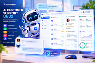 design ai customer support UI UX for your saas product