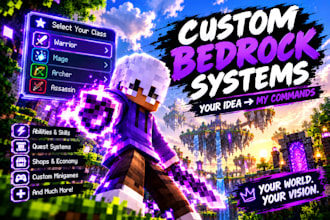 create custom minecraft bedrock command systems