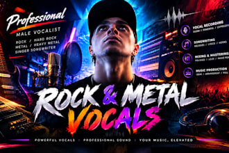 male singer vocalist, rock singer, hard metal, singer songwriter,music producer