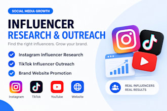 instagram influencer research tiktok influencer outreach brand website promotion