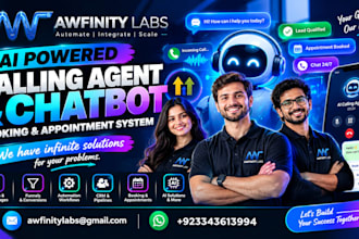 build ai calling agent, chatbot, booking and appointment system