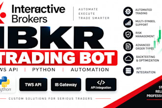 develop ibkr trading bot, tws API algo trading automation in python