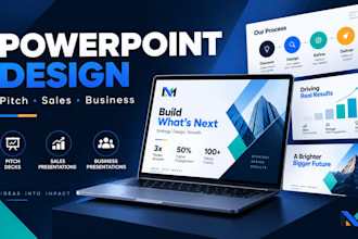 design powerpoint presentations, pitch decks and sales decks
