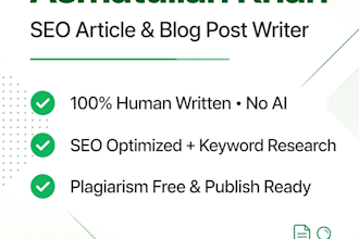 write SEO optimized long form articles and blog posts