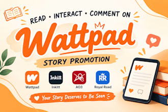 read comment on your webnovel wattpad ao3 inkitt promotion royal road wattpad