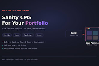 add sanity cms to your nextjs or react portfolio website