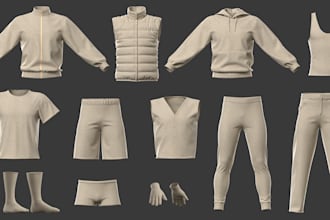 create realistic 3d clothing with retopology