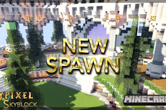 build a custom minecraft skyblock island, hub, or spawn