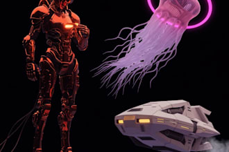 create sci fi 3d models for your games, film and other media