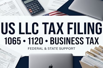 file US llc tax return, annual tax filing, 1120, 1040, 1065 cpa file back tax