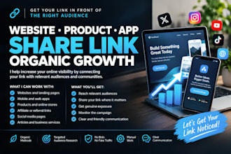share link website product app share link active 2m share link organic promotion