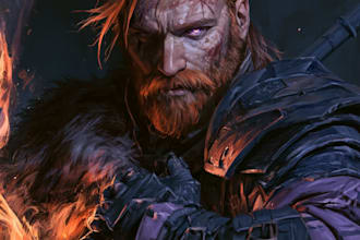 draw dnd character art, rpg, art, illustration concept art