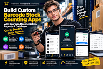 build custom barcode stock counting apps scanner reconciliation reports database