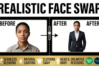 do realistic face swap and body replacement in photoshop