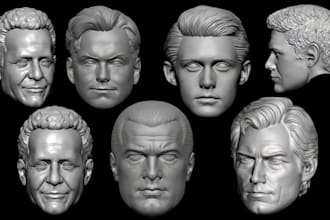 sculpt custom 3d head 3d bust up 3d sculpture figurine potrait  scan cleanup