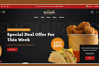 design meal prep shopify store food delivery meal prep website catering website