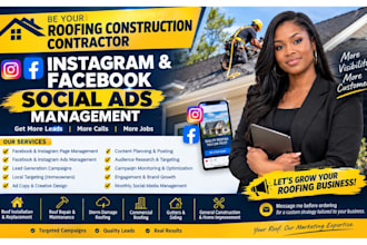 be your roofing construction contractor instagram facebook social ads management