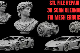 fix stl file repair scan cleanup reverse engineering mesh repair for 3d printing