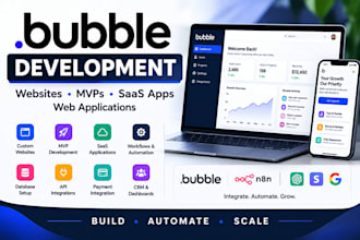build your bubble website, bubble mvp, saas app, or bubble io application
