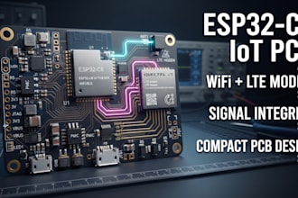 design compact esp32 c6 iot pcb with wifi lte modem and signal integrity