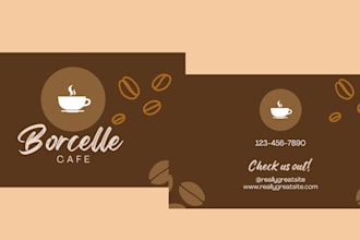design professional cafe logo and business cards