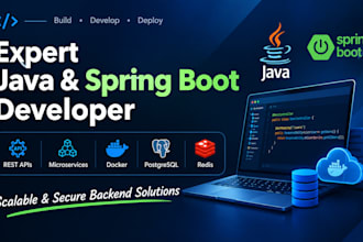 develop backend microservices, rest apis, and java applications