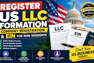 register US llc, llc formation, company registration and ein for non residents