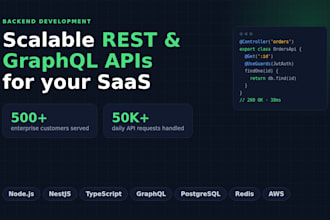 build a scalable rest or graphql API with nodejs and nestjs