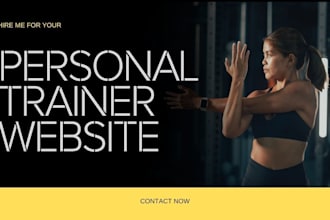 design a fitness gym website, personal trainer website or fitness coach website
