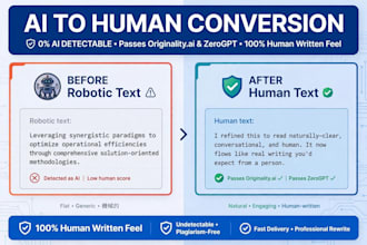 write SEO optimized human blog post and humanize ai text