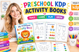 turn your preschool idea into a professional amazon KDP activity book