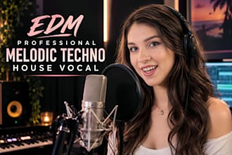 record female edm house vocal for progressive house melodic techno tech house