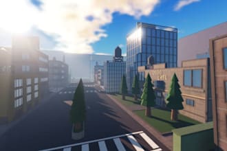 develop your roblox game, map, environment and custom game world
