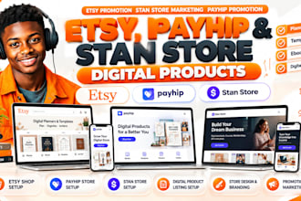 setup etsy promotion payhip promotion stan store marketing stan store setup