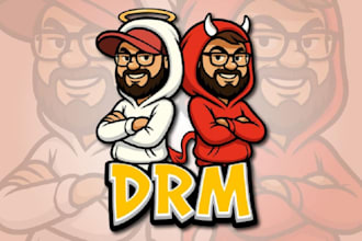 design an gaming logo, cartoon, and esports mascot