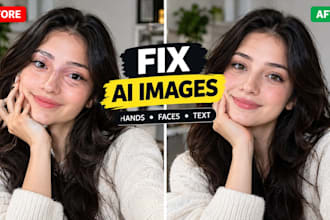 fix ai images, faces, hands, text and ai flaws