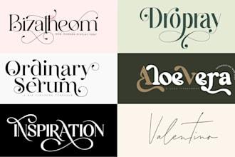 do clean elegant signature logo, handwritten fonts or text
