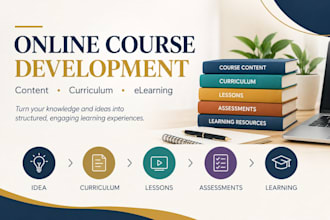 develop online courses, elearning content and course curriculum