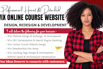 build wix online course website wix membership site setup wix sales funnel