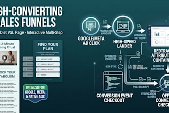 create complete sales funnel with redtrack tracking