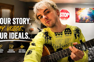 write and record you a pop punk, emo punk, rock cover vocals or alt song