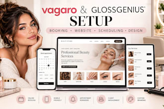 setup online booking schedule website beauty salon vagaro glossgenius design