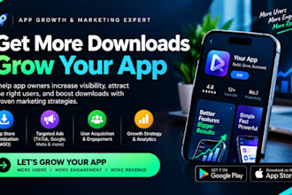 market your mobile app with aso, ads and growth strategy