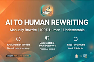 manually rewrite ai content to human written blog posts