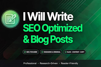 write SEO optimization high quality blog article