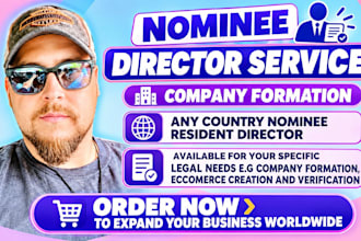 do company registration in  USA UK eu with nominee resident director
