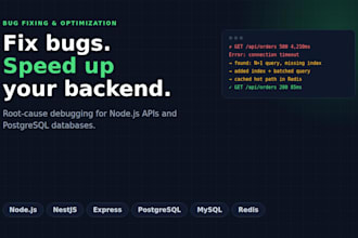 fix nodejs backend bugs and optimize postgresql queries
