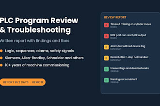 review and troubleshoot your plc program with a written report