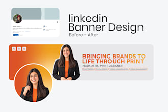 design a professional linkedin banner for your profile