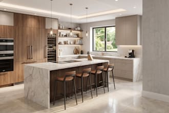 design kitchen cabinets, layout and 3d interior in 2020 design